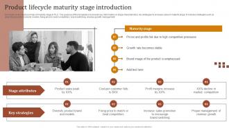 Product Lifecycle Maturity Stage Introduction Optimizing Strategies For Product