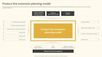 Product Line Extension Planning Model Implementing Product And Market Development Strategy SS