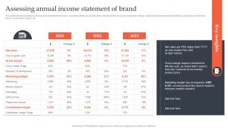 Product Line Extension Strategies Assessing Annual Income Statement Of Brand