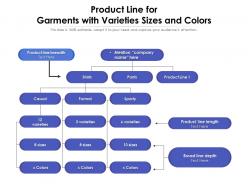 Product Line For Garments With Varieties Sizes And Colors