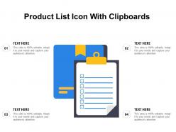 Product list icon with clipboards