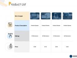 Product list sever a217 ppt powerpoint presentation file outline