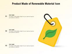 Product Made Of Renewable Material Icon