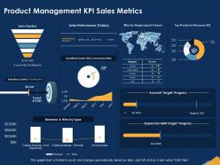 Product management kpi sales metrics pipeline powerpoint presentation slide