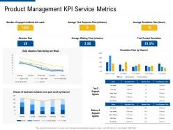 Product management kpi service metrics factor strategies for customer targeting ppt rules