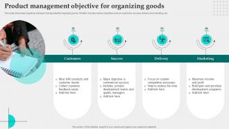 Product Management Objective For Organizing Goods