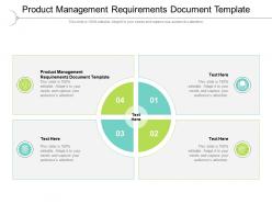 Product management requirements document template ppt presentation icon master cpb