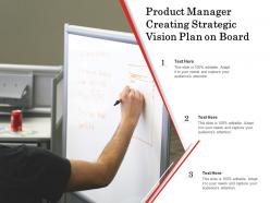 Product manager creating strategic vision plan on board