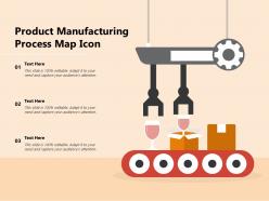 Product manufacturing process map icon
