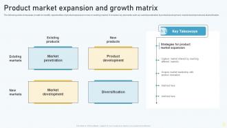 Product Market Expansion And Growth Matrix