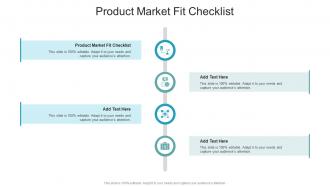 Product Market Fit Checklist In Powerpoint And Google Slides Cpb