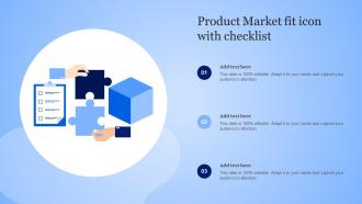 Product Market Fit Icon With Checklist