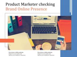 Product marketer checking brand online presence