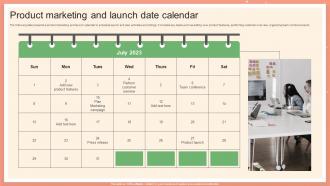 Product Marketing And Launch Date Calendar
