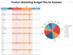 Product marketing budget plan for business