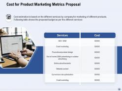 Product Marketing Metrics Proposal Powerpoint Presentation Slides