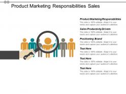Product marketing responsibilities sales productivity drivers positioning brand cpb