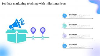 Product Marketing Roadmap With Milestones Icon