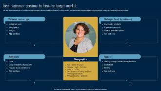 Product Marketing Strategy Ideal Customer Persona To Focus On Target Market MKT SS V