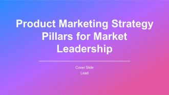 Product Marketing Strategy Pillars For Market Leadership PPT Presentation AT