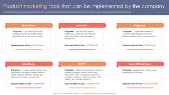 Product Marketing Tools That Can Be Implemented By Strategic Product Marketing Elements