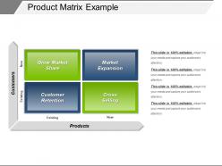 Product matrix example ppt icon