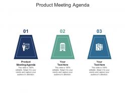 Product meeting agenda ppt powerpoint presentation show cpb