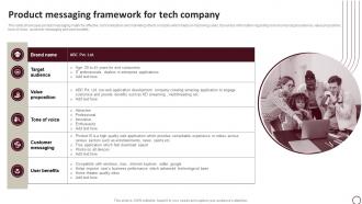 Product Messaging Framework For Tech Company
