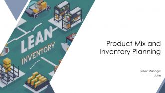 Product Mix And Inventory Planning PPT Guidelines AT