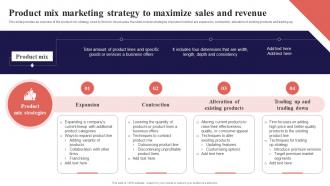 Product Mix Marketing Strategy To Maximize Sales Organization Function Strategy SS V