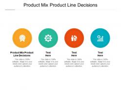 Product mix product line decisions ppt powerpoint presentation professional deck cpb
