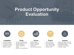 Product Opportunity Evaluation Finance Ppt Powerpoint Presentation Summary