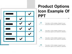 Product options icon example of ppt