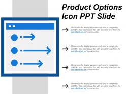 Product options icon ppt slide