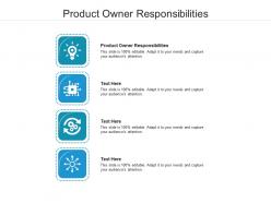 Product owner responsibilities ppt powerpoint presentation summary slides cpb