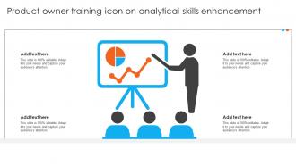 Product Owner Training Icon On Analytical Skills Enhancement