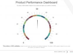 Product Performance Dashboard Powerpoint Slide Information