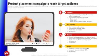 Product Placement Campaign To Reach Target Audience Social Media Influencer Strategy SS V