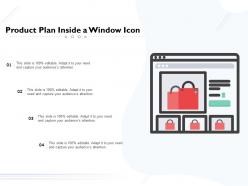 Product plan inside a window icon