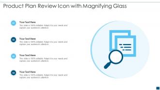 Product Plan Review Icon With Magnifying Glass