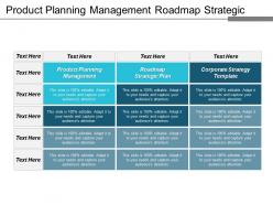 Product planning management roadmap strategic plan corporate strategy template cpb