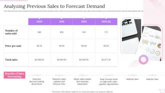 Product Planning Process Analyzing Previous Sales To Forecast Demand