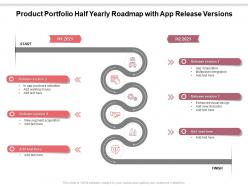 Product portfolio half yearly roadmap with app release versions