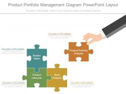 Product portfolio management diagram powerpoint layout
