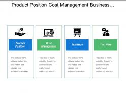 Product position cost management business training promotion evaluation