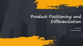 Product Positioning And Differentiation PPT Sample AT