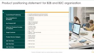 Product Positioning Statement For B2b And B2c Organization Effective B2b Marketing Organization Set 2