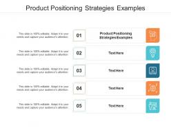 Product positioning strategies examples ppt powerpoint presentation ideas diagrams cpb