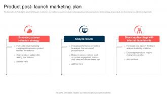 Product Post Launch Marketing Plan