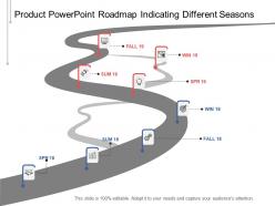 Product Powerpoint Roadmap Indicating Different Seasons